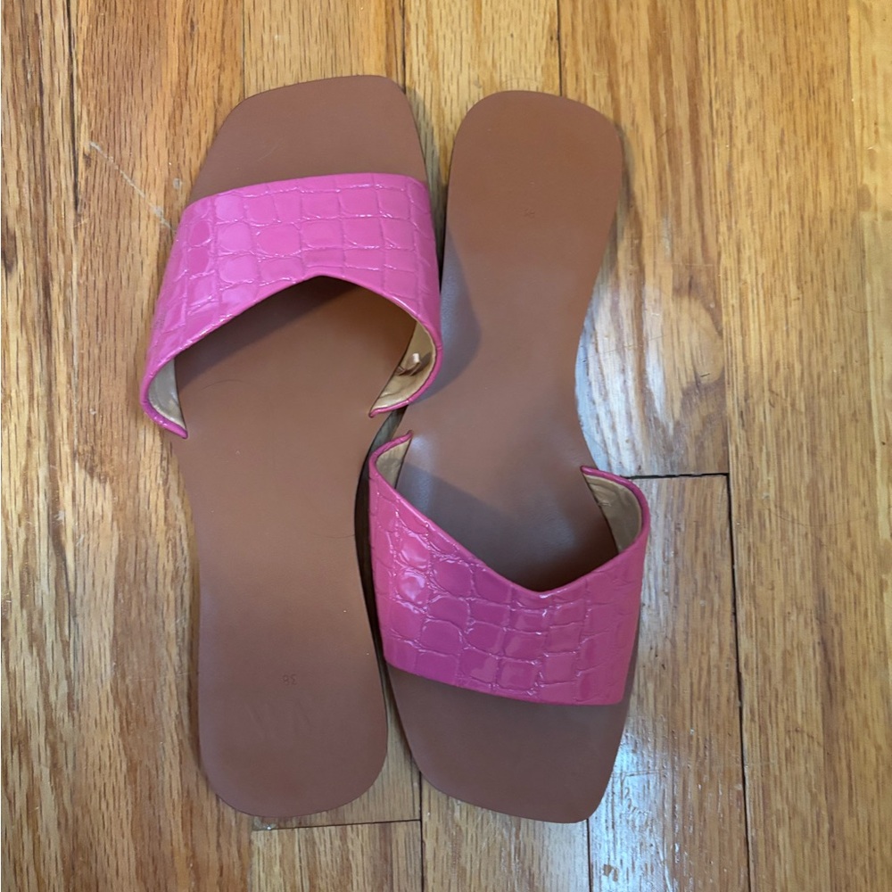 ZARA Pink Slide Sandals